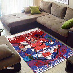 Newcastle Knights Christmas Area Rug - Custom Merry Christmas Newcastle Knights Indigenous Rug