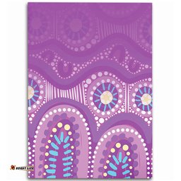 Australia Aboriginal Area Rug - Purple Aboriginal Dot Area Rug