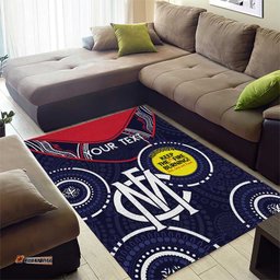 Custom AFL Demons NAIDOC Week Area Rug Keep The Fire Burning Indigenous Art