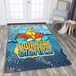 Gold Coast Titans Custom Area Rug - Team With Dot And Star Patterns For Tough Fan Area Rug