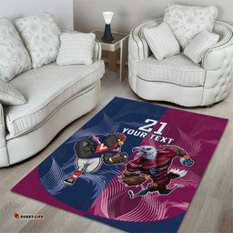 Roosters Sea Eagles Rugby Custom Area Rug Half Grunge Style