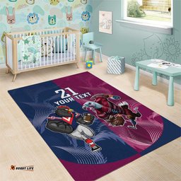 Roosters Sea Eagles Rugby Custom Area Rug Half Grunge Style