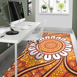 Australia Aboriginal Inspired Area Rug - Aboriginal Art Dot Painting