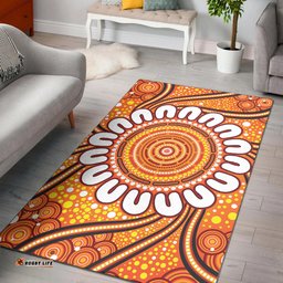 Australia Aboriginal Inspired Area Rug - Aboriginal Art Dot Painting