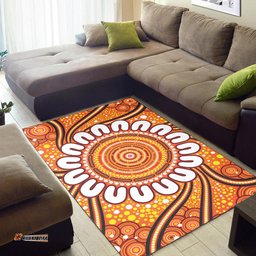 Australia Aboriginal Inspired Area Rug - Aboriginal Art Dot Painting