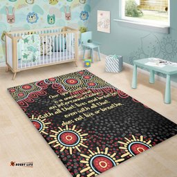 Australia Aboriginal Area Rug - The More You Know The Less You Need Red and Gold Patterns Area Rug