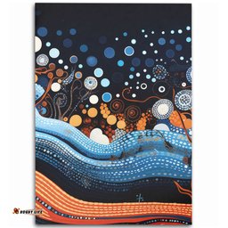 Australia Dreaming Aboriginal Area Rug - Aboriginal Culture Indigenous Trees Dot Painting Art Inspired Area Rug