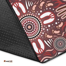 Australia Aboriginal Inspired Area Rug - Dot Aboriginal Style Of Painting With Hands