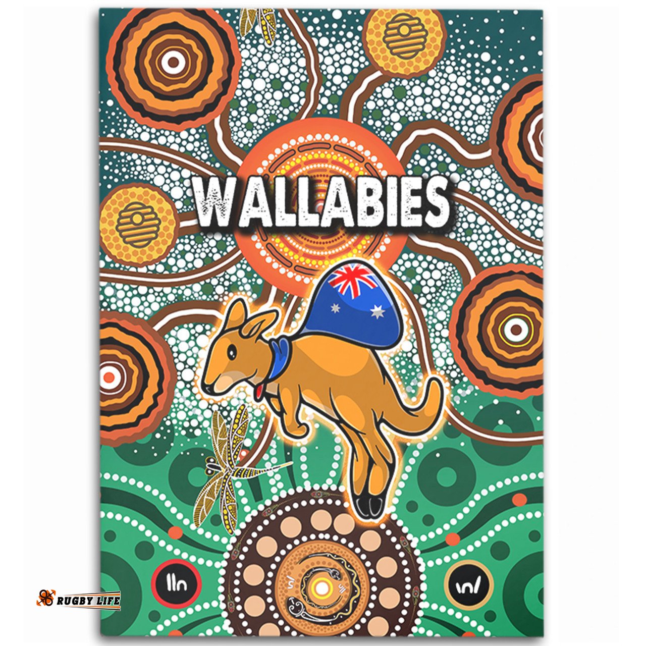 Australia Aboriginal Custom Area Rug - Dragonfly Flies Into Beehive And Snake Circle 2 Area Rug