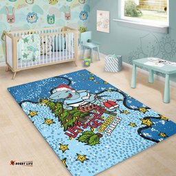 Cronulla-Sutherland Sharks Christmas Custom Area Rug - Let's Get Lit Chrisse Pressie Area Rug