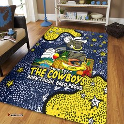 North Queensland Cowboys Custom Area Rug - Australian Big Things Area Rug