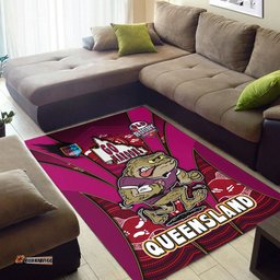 Cane Toads Area Rug - Cane Toads Mascot With Aboriginal Inspired Art Area Rug