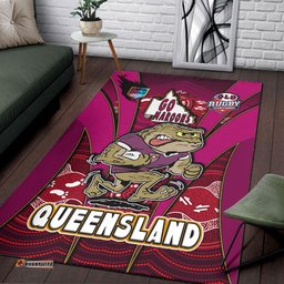 Cane Toads Area Rug - Cane Toads Mascot With Aboriginal Inspired Art Area Rug