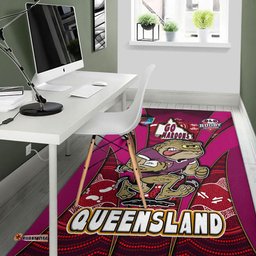 Cane Toads Area Rug - Cane Toads Mascot With Aboriginal Inspired Art Area Rug