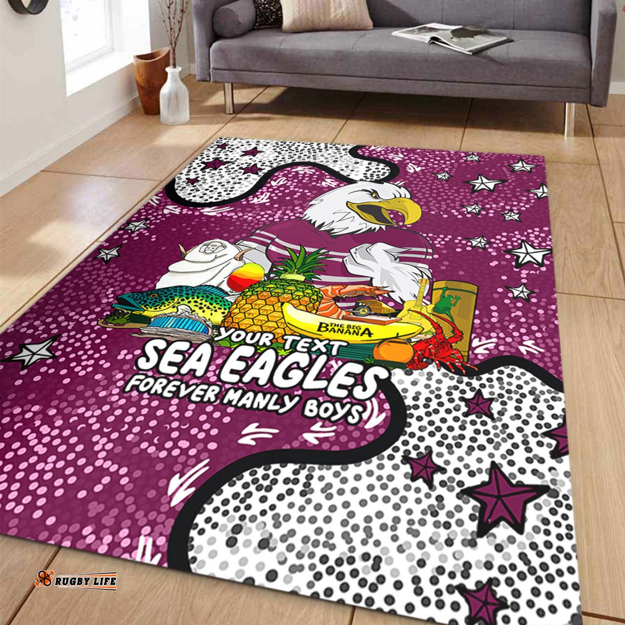 Manly Warringah Sea Eagles Area Rug - Australian Big Things Area Rug