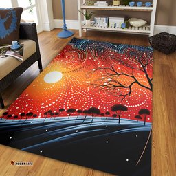 Australia Aboriginal Area Rug - Aboriginal Dot Painting Style Art Dreamtime Story Area Rug