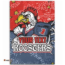 Sydney Roosters Custom Area Rug - Team With Dot And Star Patterns For Tough Fan Area Rug