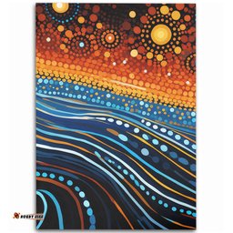 Australia Dreaming Aboriginal Area Rug - Aboriginal Culture Indigenous Dreaming Dot Painting Art Inspired Area Rug