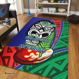 New Zealand Warriors Area Rug - A True Champion Will Fight Through Anything With Polynesian Patterns