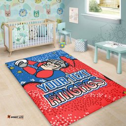 Newcastle Knights Custom Area Rug - Team With Dot And Star Patterns For Tough Fan Area Rug