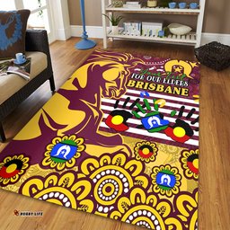 Brisbane Broncos Naidoc Week Custom Area Rug - For Our Elders Brisbane Broncos Aboriginal Inspired Area Rug