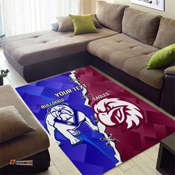 Personalised Bulldogs And Eagles Rugby Area Rug Dynamic Style