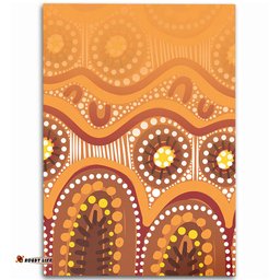 Australia Aboriginal Area Rug - Brown Aboriginal Dot Area Rug