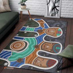 Australia Aboriginal Inspired Area Rug - Friendship Aboriginal Style