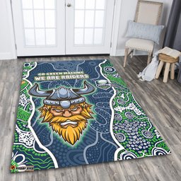 Canberra Raiders Grand Final Custom Area Rug - Custom Raiders Contemporary Style Of Aboriginal Painting Area Rug