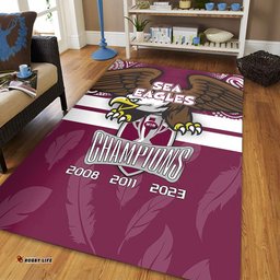 Manly Warringah Sea Eagles Area Rug Talent Win Games But Teamwork And Intelligence Win Championships With Aboriginal Style