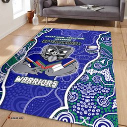New Zealand Warriors Grand Final Custom Area Rug - Custom New Zealand Warriors With Contemporary Style Of Aboriginal Painting  Area Rug