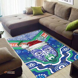 New Zealand Warriors Christmas Area Rug - Custom New Zealand Warriors Christmas Indigenous Rug