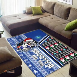 Australia Canterbury-Bankstown Christmas Area Rug - Custom Scratch Canterbury-Bankstown Christmas With Snowflakes Ho Ho Ho Rug