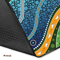 Australia Aboriginal Inspired Area Rug - Aboriginal Inspired style of background depicting nature