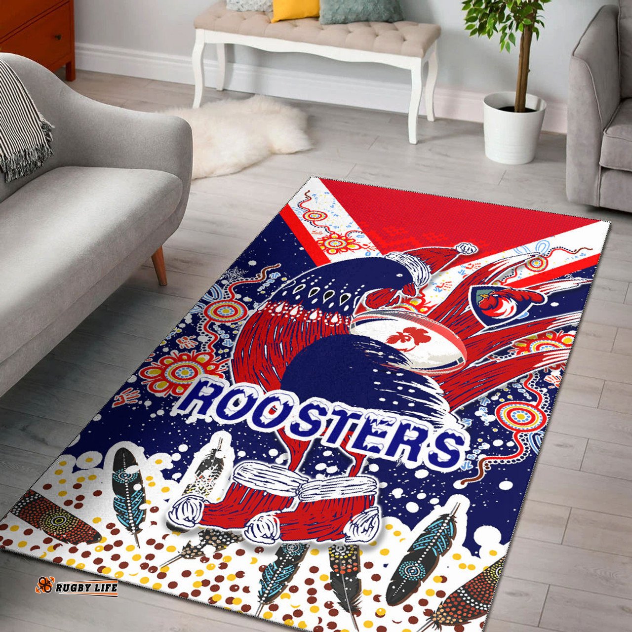 Australia Sydney Christmas Area Rug - Custom Merry Christmas Sydney Indigenous Rug