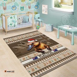 Aussie Platypus Area Rug Merry Christmas