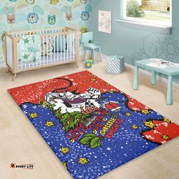 Newcastle Knights Christmas Custom Area Rug - Let's Get Lit Chrisse Pressie Area Rug