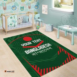 Custom Bangladesh Cricket Area Rug Go Tigers Sporty Version