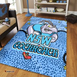 New South Wales Cockroaches Custom Area Rug - Team With Dot And Star Patterns For Tough Fan Area Rug