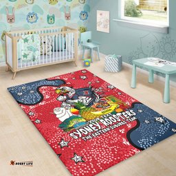 Sydney Roosters Custom Area Rug - Australian Big Things Area Rug