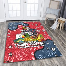 Sydney Roosters Custom Area Rug - Australian Big Things Area Rug
