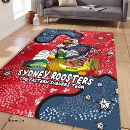 Sydney Roosters Custom Area Rug - Australian Big Things Area Rug