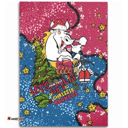 Brisbane Broncos Christmas Custom Area Rug - Let's Get Lit Chrisse Pressie Area Rug