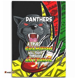 Penrith Panthers Area Rug - A True Champion Will Fight Through Anything With Polynesian Patterns