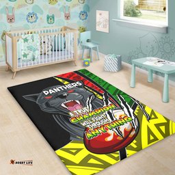 Penrith Panthers Area Rug - A True Champion Will Fight Through Anything With Polynesian Patterns