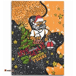 Wests Tigers Christmas Custom Area Rug - Let's Get Lit Chrisse Pressie Area Rug