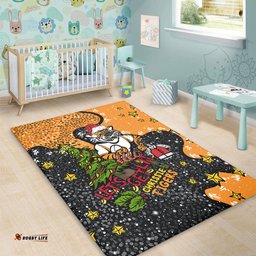 Wests Tigers Christmas Custom Area Rug - Let's Get Lit Chrisse Pressie Area Rug