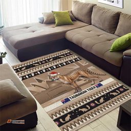 Aussie Tasmanian Tiger Area Rug Merry Christmas