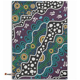 Australia Aboriginal Area Rug - Dot Painting Art Area Rug