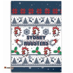 Sydney Roosters Christmas Area Rug - Sydney Roosters Special Ugly Christmas Area Rug